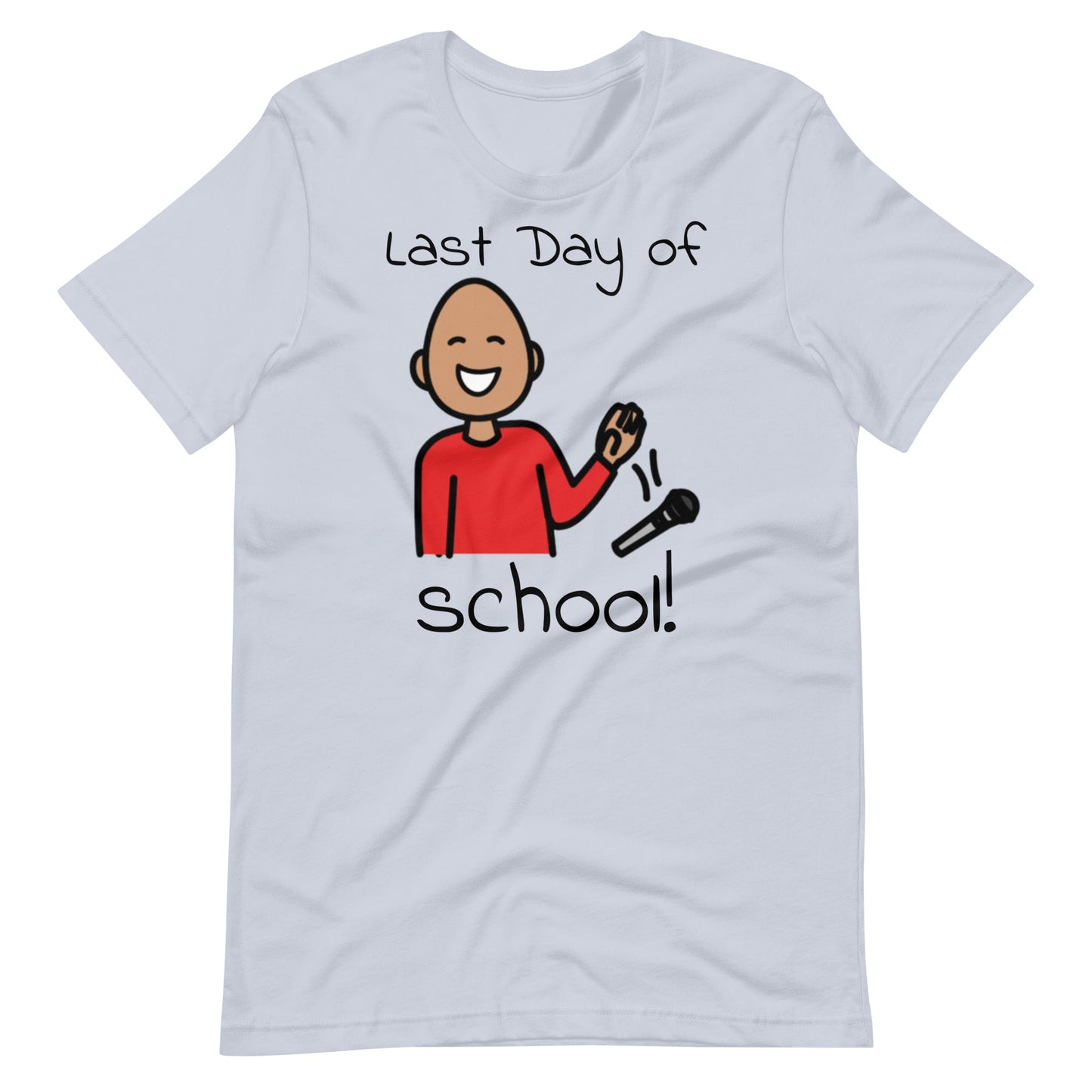 "Last Day of School" Funny Special Education Teacher T-shirt with Boardmaker Picture Communication Symbols Unisex