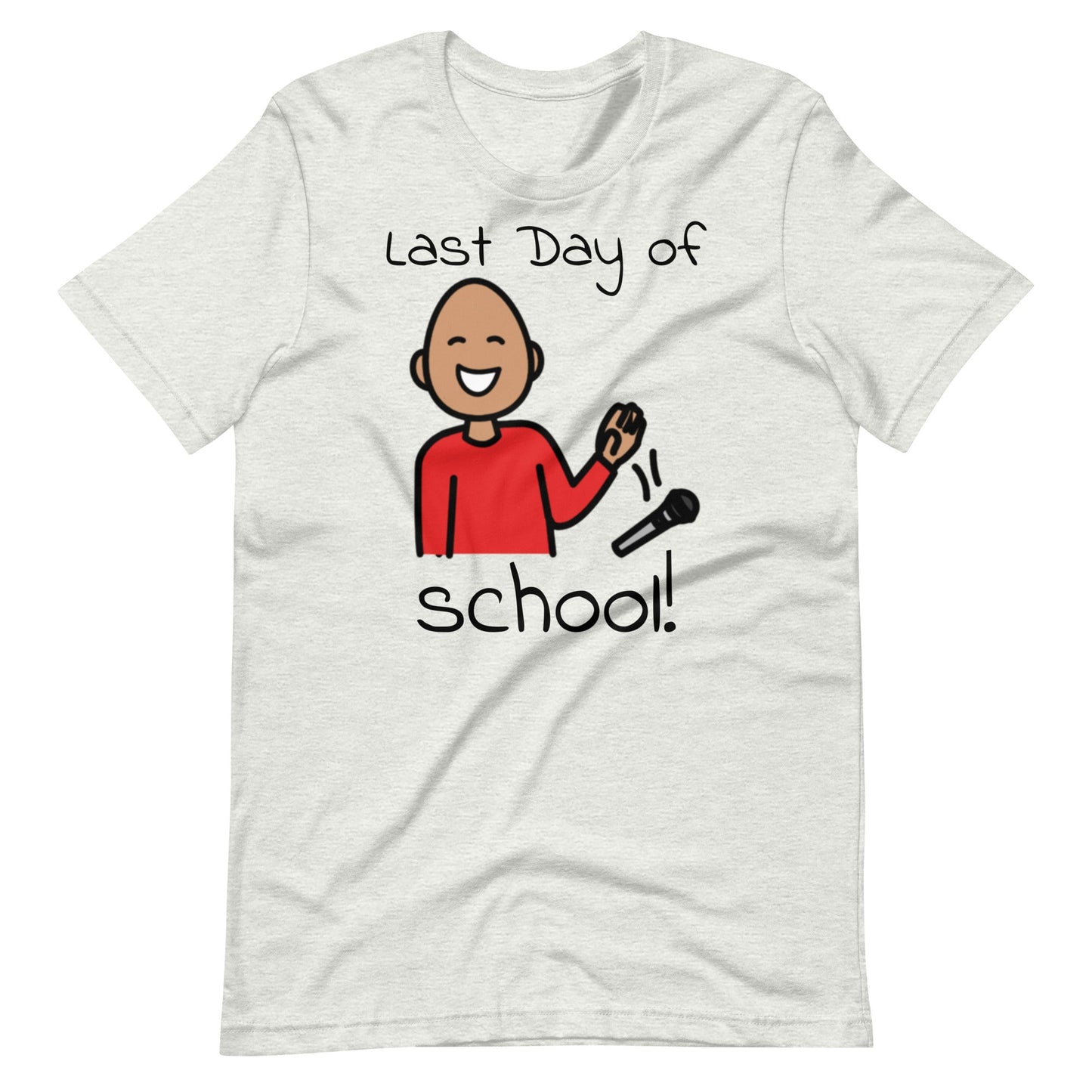 "Last Day of School" Funny Special Education Teacher T-shirt with Boardmaker Picture Communication Symbols Unisex