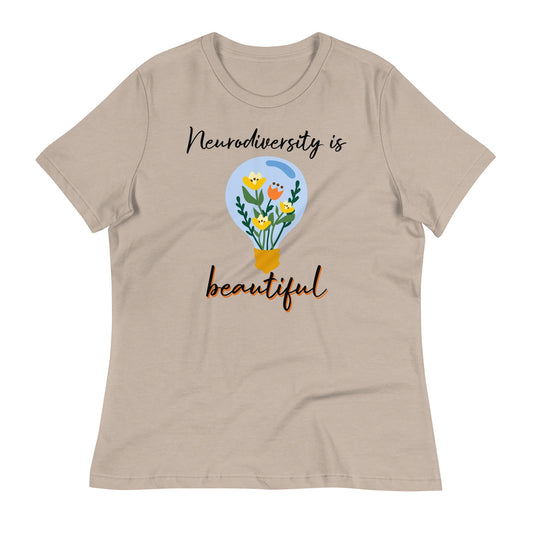 Autism Acceptance Special Education Teacher Shirt SLP Women's T-shirt Stone Neurodiversity is Beautiful