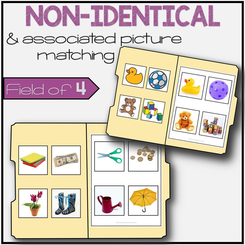 Picture Matching File Folders Bundle for Autism and Special Education (Digital Download)