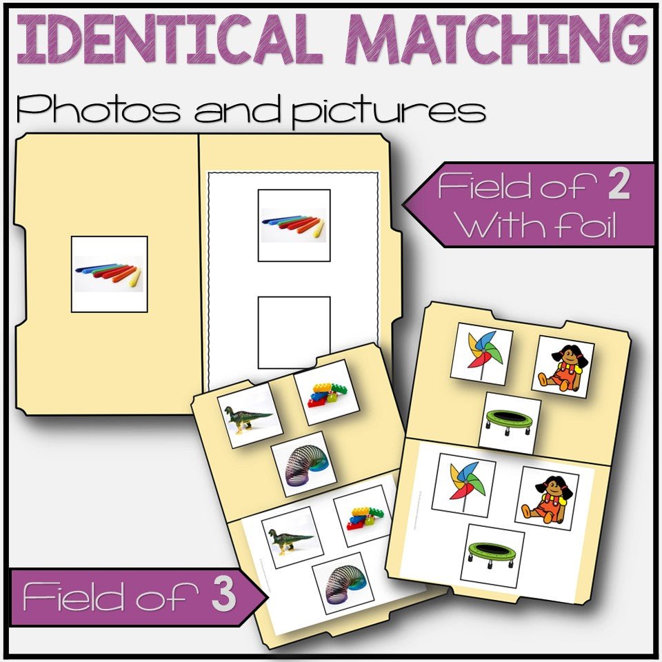 Picture Matching File Folders Bundle for Autism and Special Education (Digital Download)