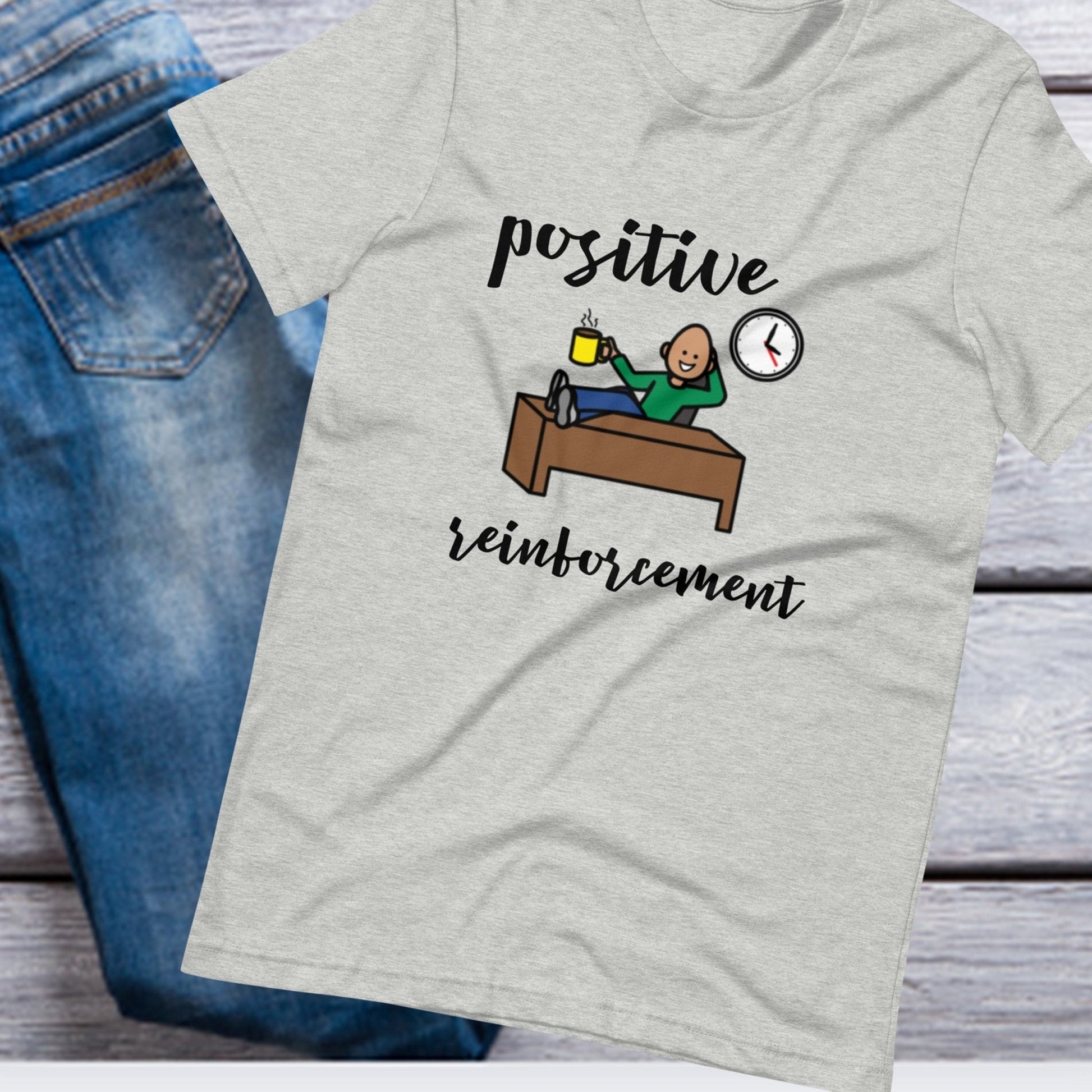 Special Education Teacher Shirt SLP T-Shirt Gray Coffee Positive Reinforcement BCBA Shirt Autism Acceptance and AAC with Boardmaker PCS with back