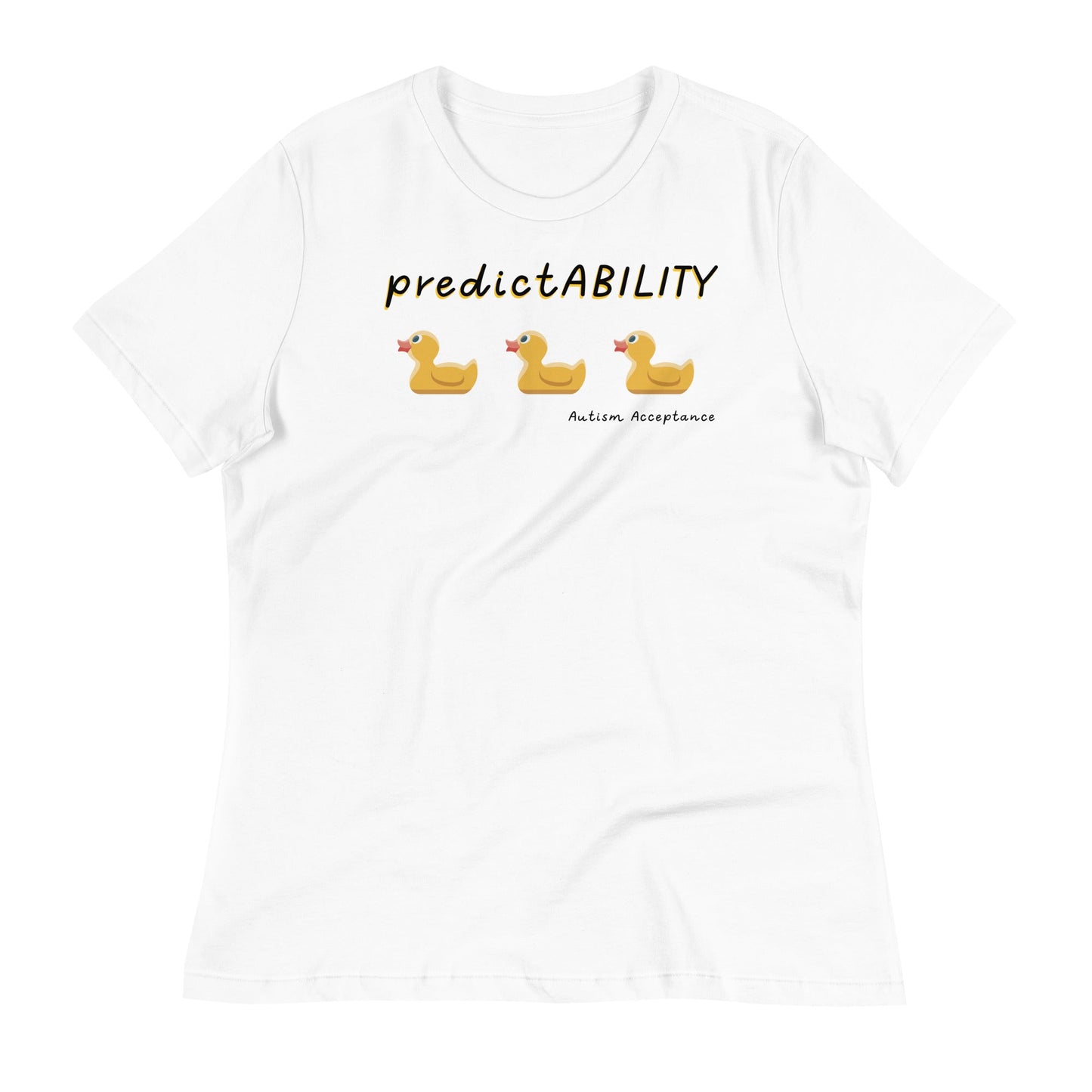 "PredictABILITY" Autism Acceptance Women's Relaxed T-Shirt