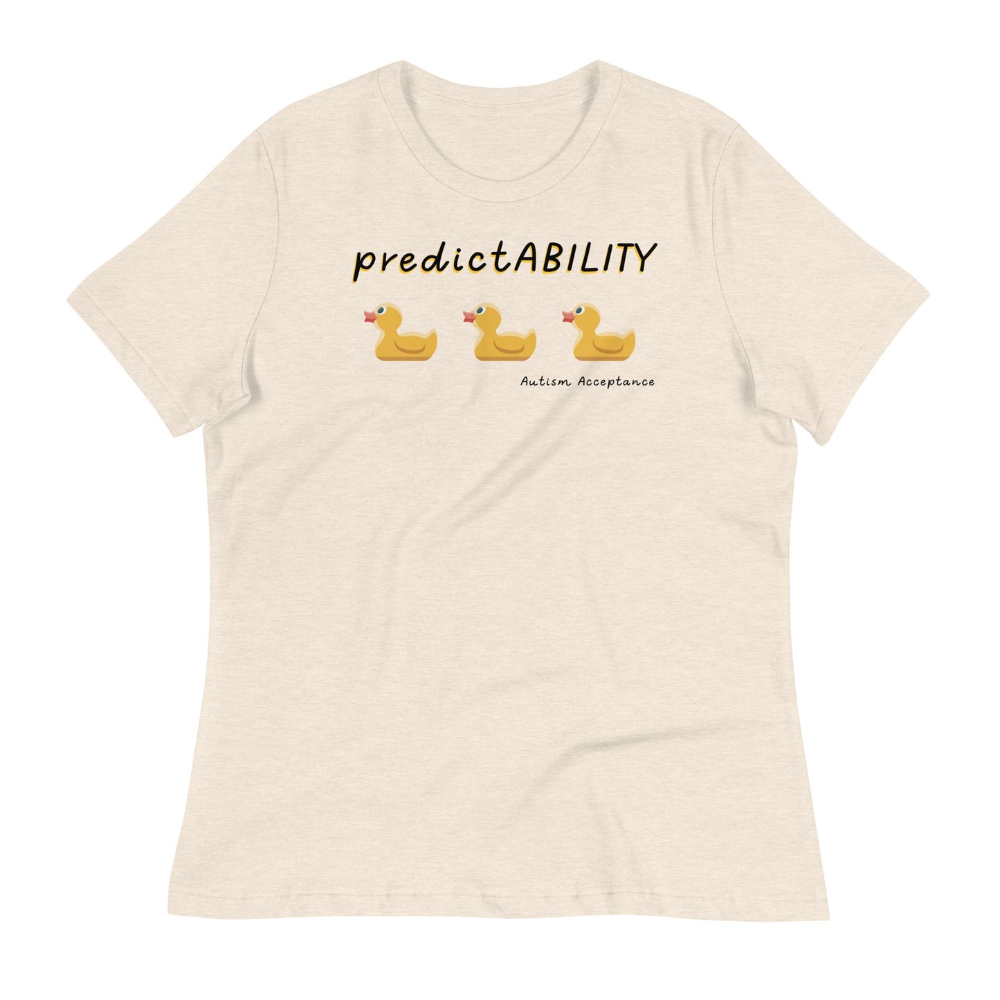 "PredictABILITY" Autism Acceptance Women's Relaxed T-Shirt