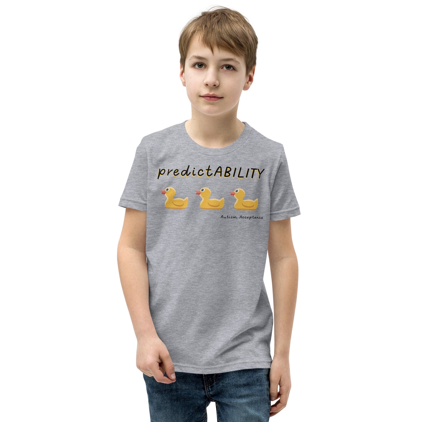 "PredictABILITY" Autism Acceptance Youth Short Sleeve T-Shirt