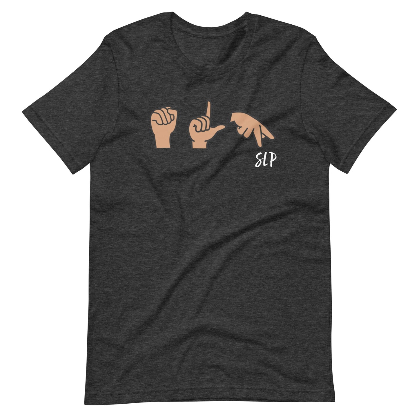 SLP fingerspelling ASL t-shirt, speech therapist shirt with Boardmaker 