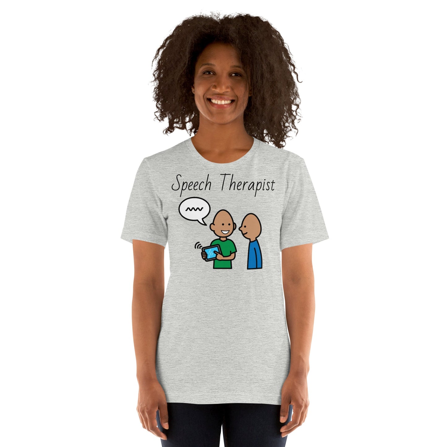 "Speech Therapist" Modeling AAC (SLP) T-shirt with Boardmaker PCS Unisex