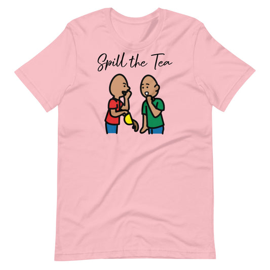 Funny Special Education teacher Shirt "Spill the Tea!" SLP shirt with Boardmaker PCS pink