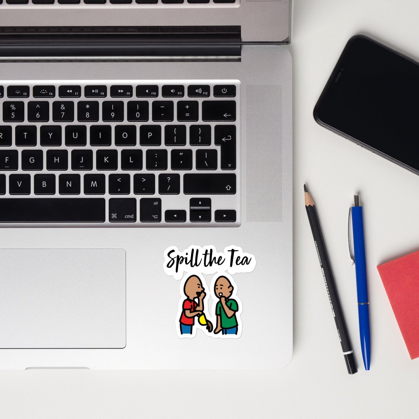 "Spill the Tea" funny vinyl sticker with Boardmaker PCS for Special Education Teachers and SLP