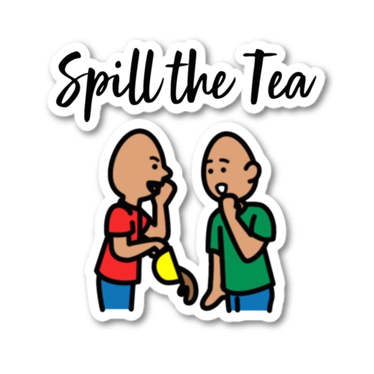 Spill the Tea funny special education vinyl sticker, special ed teacher sticker, SLP sticker with Boardmaker PCS