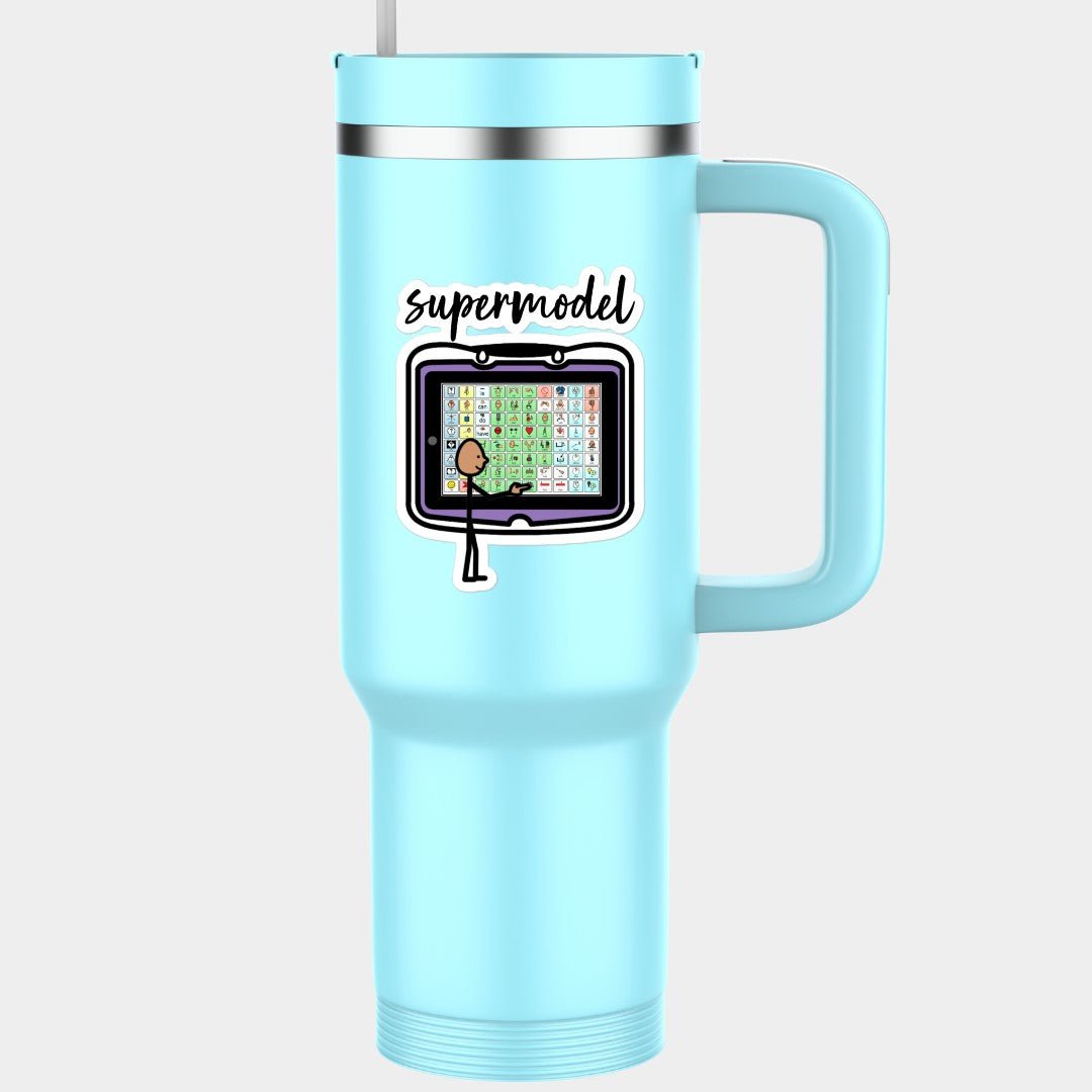 "Supermodel" Modeling AAC  vinyl sticker with Boardmaker PCS for Special Education Teachers and SLP