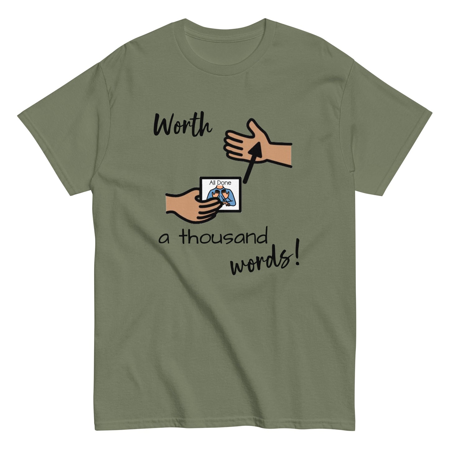 SLP Shirt, Speech therapist shirt, Special Education T-shirt, All Done with Boardmaker PCS unisex hunter green